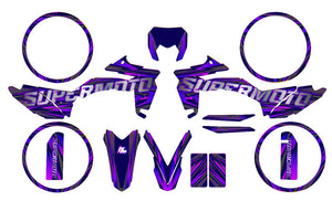 Kit déco Sherco 50cc 2017-2025 Purpink | autocollants moto | personnalisation 50cc | armysctv