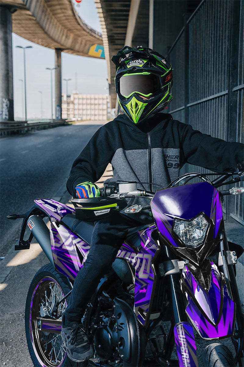 Kit pegatinas Sherco 50cc 2017-2025 Purpink | pegatinas para moto | personalización 50cc | armysctv