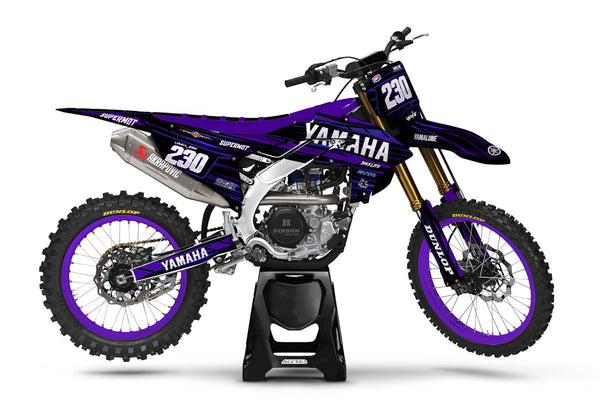 Kit déco moto cross Yamaha 250 & 450 YZF Purple Striped