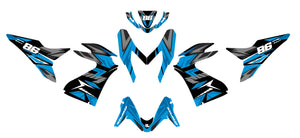 Kit déco 50cc Yamaha Aerox / MBK Nitro 2013-2019 Frost | autocollants moto | personnalisation 50cc | armysctv