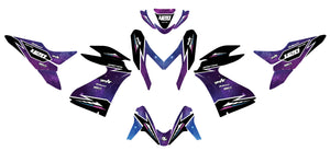 Kit déco 50cc Yamaha Aerox / MBK Nitro 2013-2019 Galaxy | autocollants moto | personnalisation 50cc | armysctv