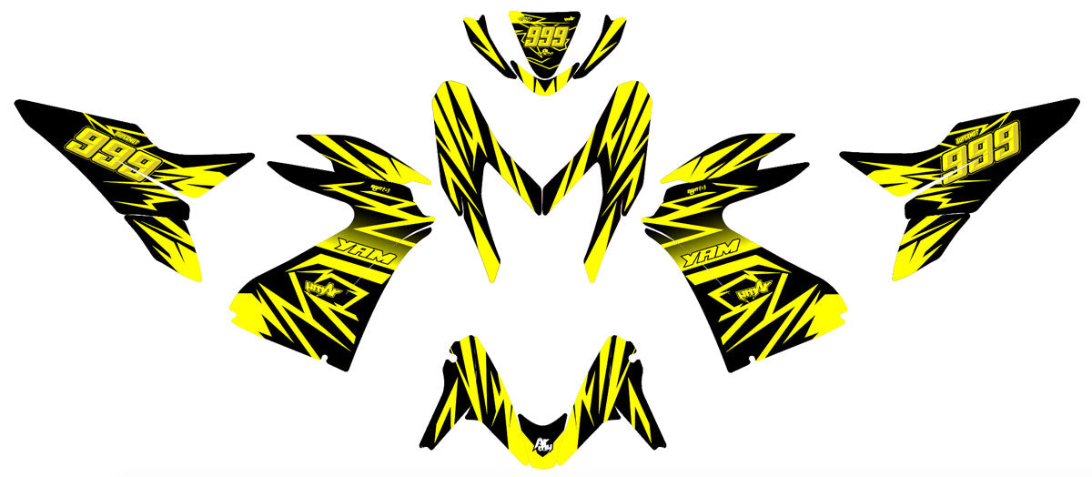 50cc Graphics kit Yamaha Aerox / MBK Nitro 2013-2019 Eighth | motorcycle stickers | 50cc customization | armysctv