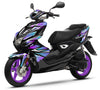 50cc Graphics kit Yamaha Aerox / MBK Nitro 2013-2019 MX Sky | motorcycle stickers | 50cc customization | armysctv
