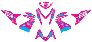 Kit déco 50cc Yamaha Aerox / MBK Nitro 2013-2019 Ninesky | autocollants moto | personnalisation 50cc | armysctv