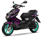 50cc Graphics kit Yamaha Aerox / MBK Nitro 2013-2019 Purplerain | motorcycle stickers | 50cc customization | armysctv