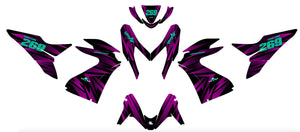 Kit déco 50cc Yamaha Aerox / MBK Nitro 2013-2019 Purplerain | autocollants moto | personnalisation 50cc | armysctv