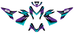 Kit déco 50cc Yamaha Aerox / MBK Nitro 2013-2019 Stream | autocollants moto | personnalisation 50cc | armysctv