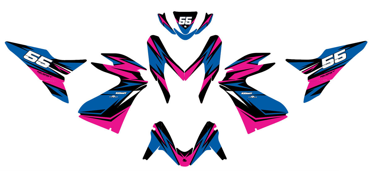 Kit déco 50cc Yamaha Aerox / MBK Nitro 2013-2019 Stream | autocollants moto | personnalisation 50cc | armysctv