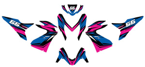 Kit déco 50cc Yamaha Aerox / MBK Nitro 2013-2019 Stream | autocollants moto | personnalisation 50cc | armysctv