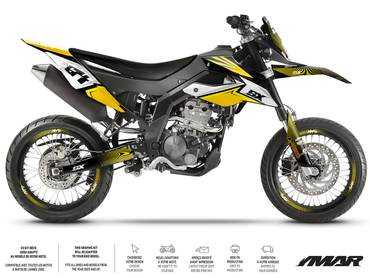 Kit déco moto 125cc Orion - Compatible avec Aprilia SX/RX 2018-2023