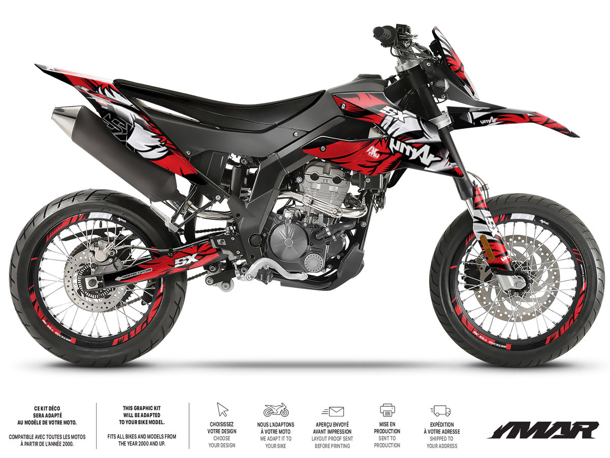 Kit déco moto 125cc Runz - Compatible avec Aprilia SX/RX 2018-2023