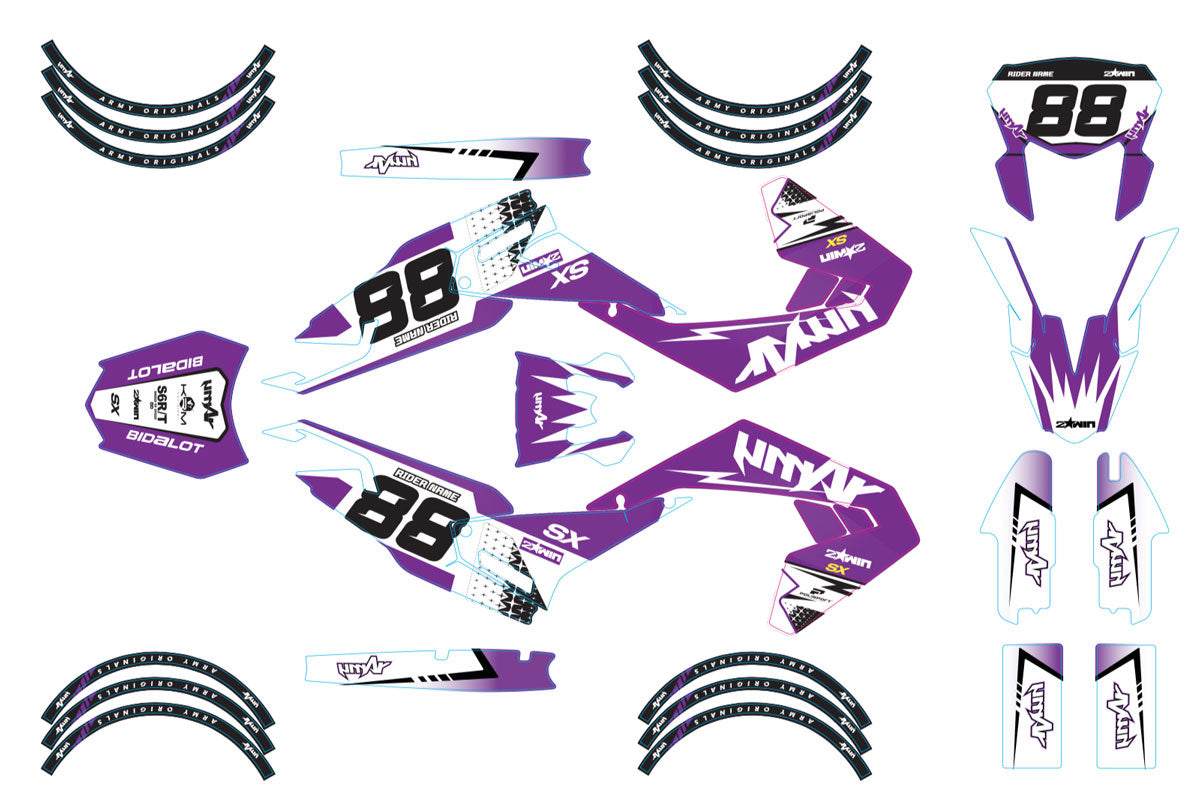 Dekor kit Motorrad 50cc Army Legacy - Kompatibel mit Aprilia SX/RX 2018-2025