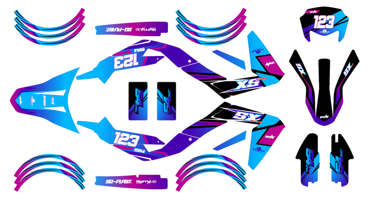 Kit pegatinas 50cc Artisse - Compatible con Aprilia SX/RX 2006-2017