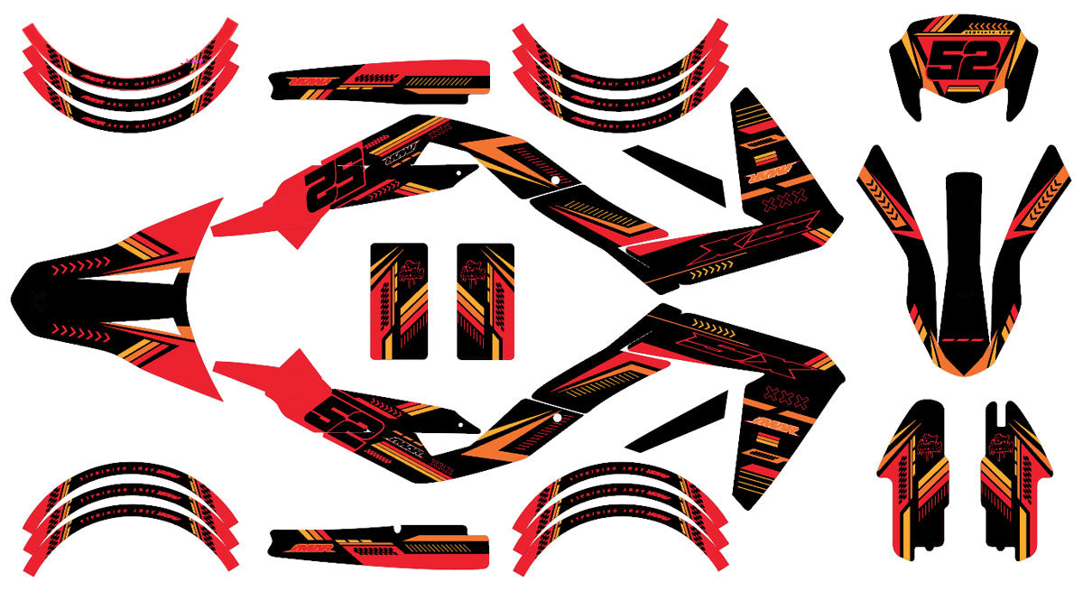 Kit pegatinas 50cc Black Cat - Compatible con Aprilia SX/RX 2006-2017