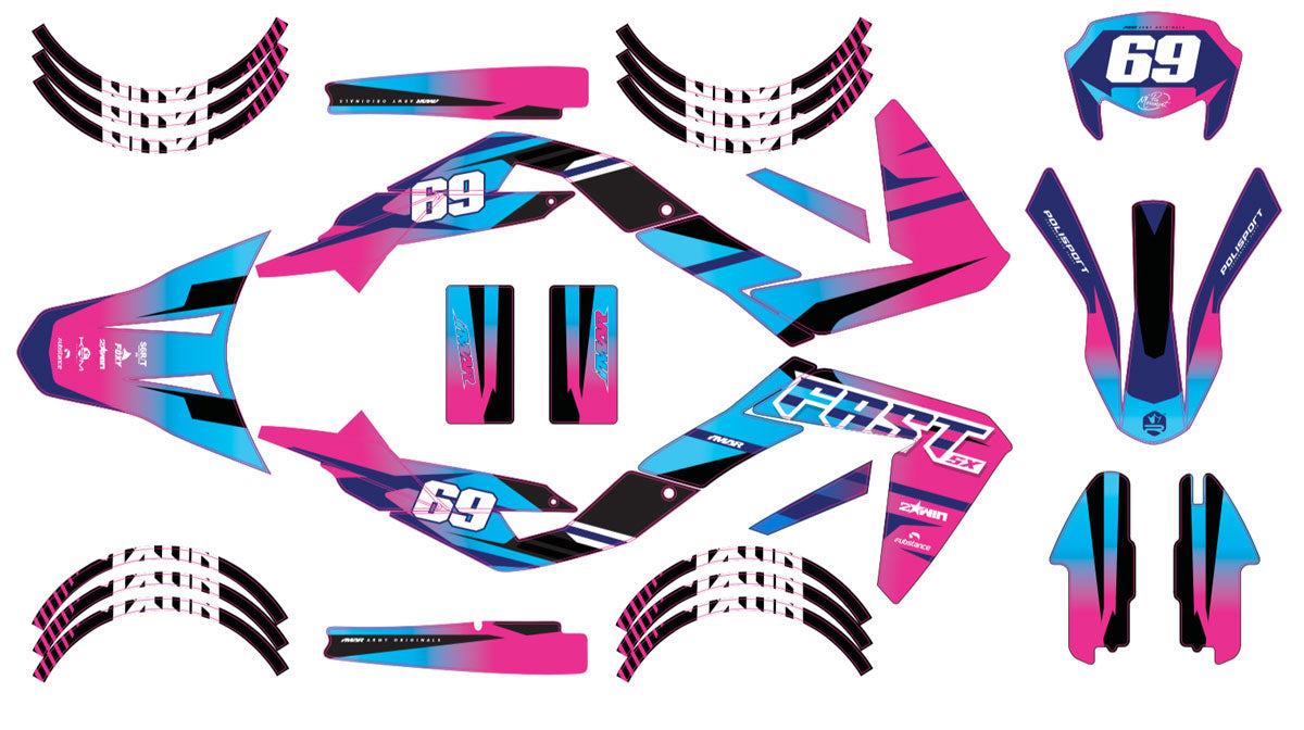 Kit pegatinas 50cc Blast - Compatible con Aprilia SX/RX 2006-2017