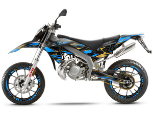 Kit déco Aprilia 50 SX 2006-2017 Bleuz | autocollants moto | personnalisation 50cc | armysctv