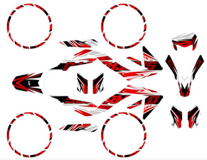 Kit déco Aprilia 50 SX 2006-2017 Courtesy | autocollants moto | personnalisation 50cc | armysctv