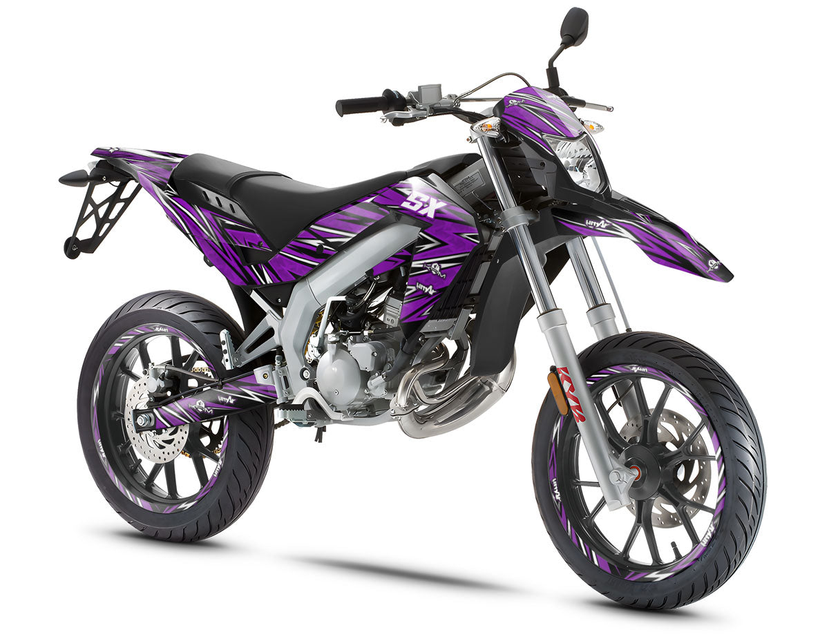 Kit déco 50cc Cutvector - Compatible avec Aprilia SX/RX 2006-2017 sur une moto supermotard