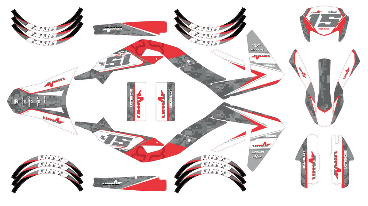 Dekor kit 50cc Fuzion - Kompatibel mit Aprilia SX/RX 2006-2017