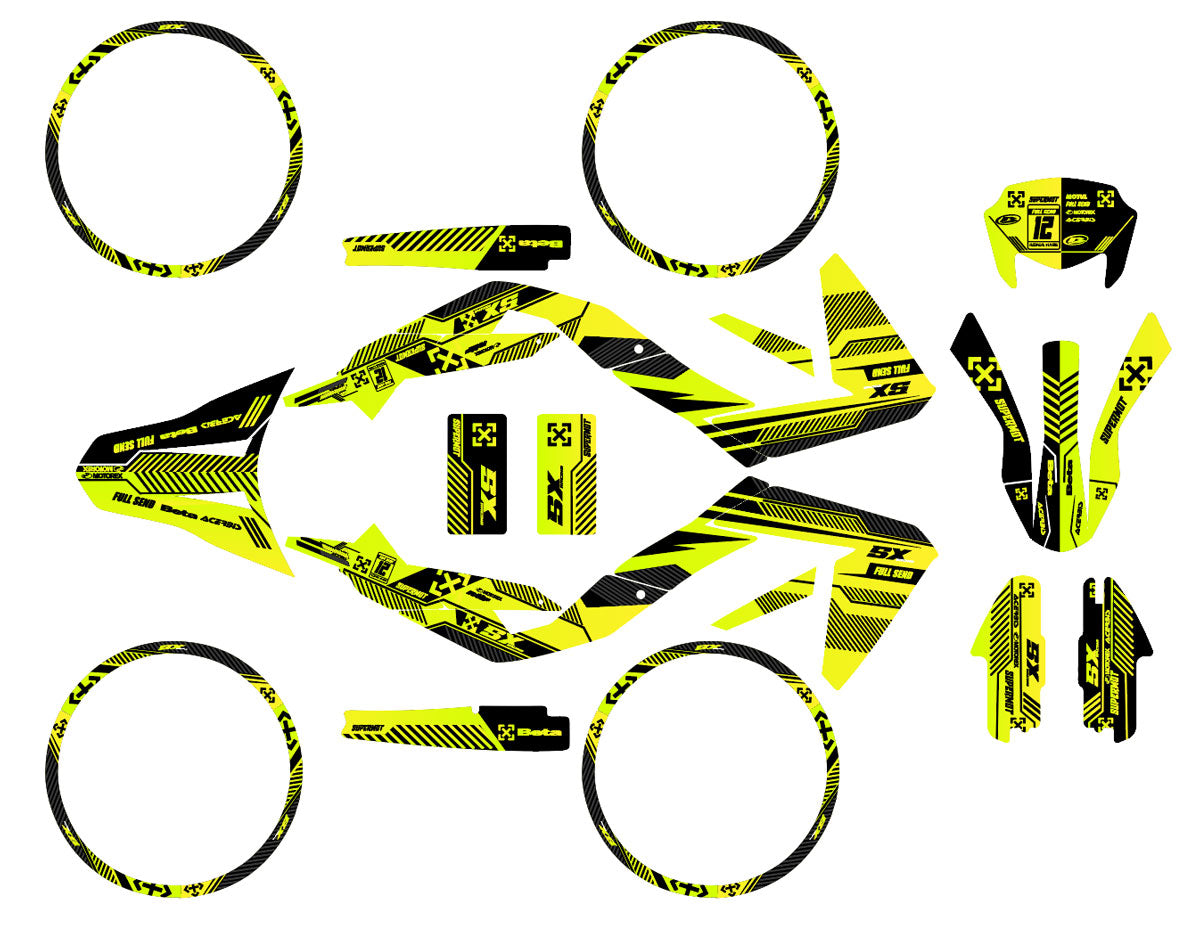 Kit pegatinas Aprilia 50 SX 2006-2017 Greenline | pegatinas para moto | personalización 50cc | armysctv