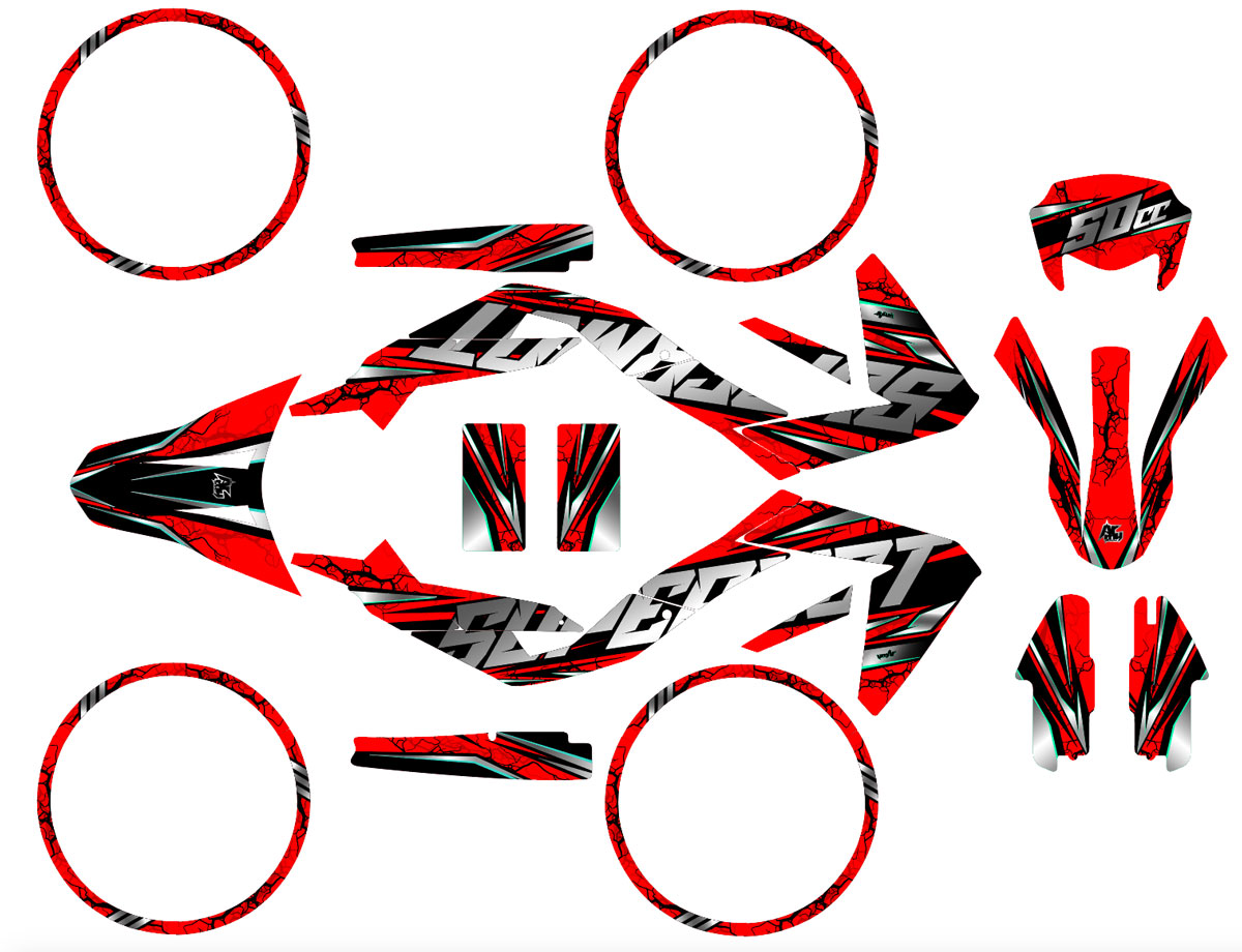 Aprilia 50 SX 2006-2017 Graphics kit Illuzion | motorcycle stickers | 50cc customization | armysctv