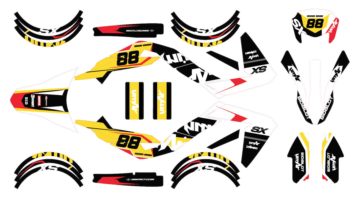 Kit pegatinas 50cc Kainam - Compatible con Aprilia SX/RX 2006-2017