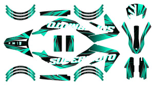 Kit déco 50cc Magix - Compatible avec Aprilia SX/RX 2006-2017, stickers moto avec design moderne et créatif.