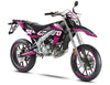 50cc Graphics kit Magix - Compatible with Aprilia SX/RX 2006-2017 on modern supermoto with bold design.