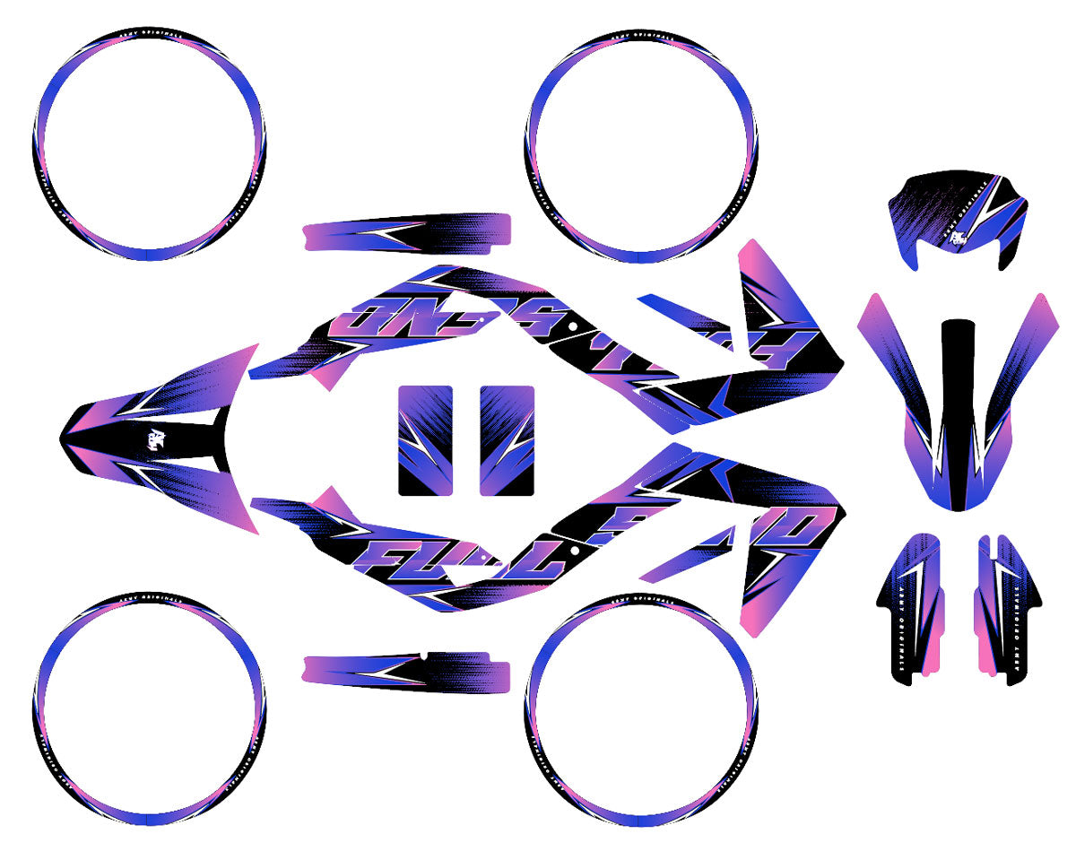 Kit déco 50cc Message Star - Compatible avec Aprilia SX/RX 2006-2017, autocollants moto en vinyle premium