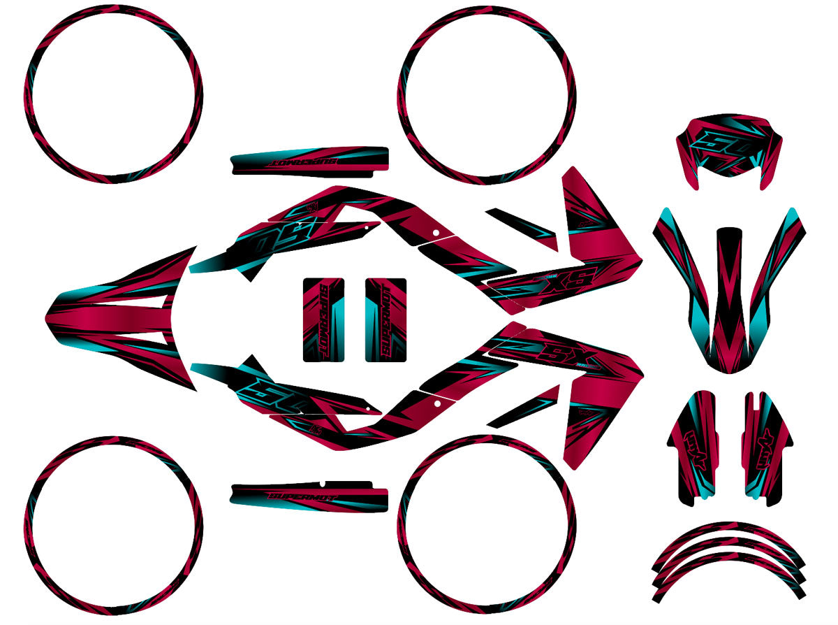 Kit pegatinas Aprilia 50 SX 2006-2017 Estilo Metálico | pegatinas para moto | personalización 50cc | armysctv