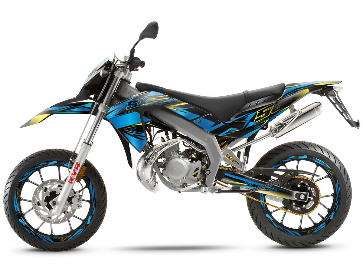 Kit pegatinas Aprilia 50 SX 2006-2017 Estilo Metálico | pegatinas para moto | personalización 50cc | armysctv