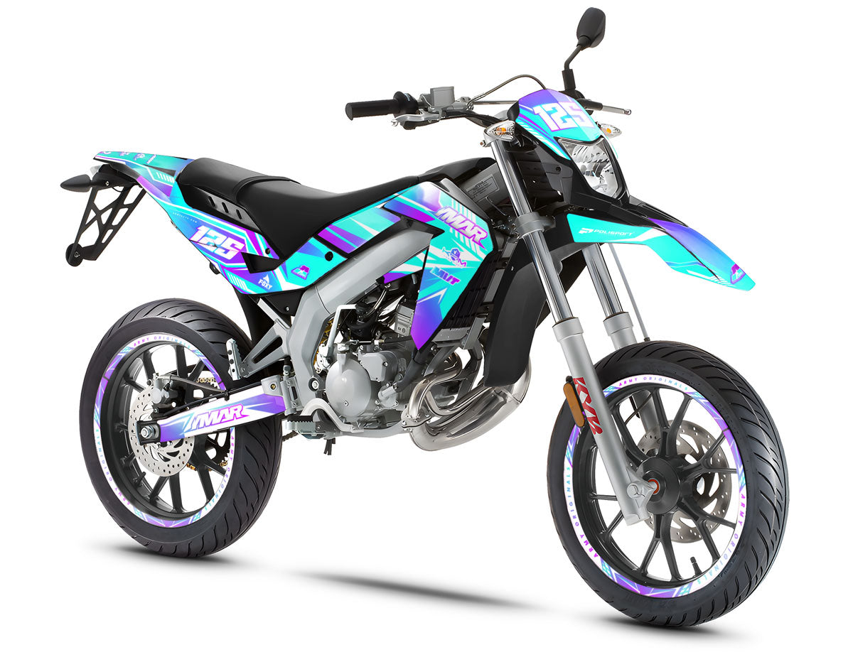 Kit déco 50cc MX Sky - Compatible avec Aprilia SX/RX 2006-2017