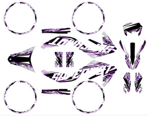 Kit déco 50cc Shaker - Compatible avec Aprilia SX/RX 2006-2017, autocollants et stickers pour moto, design dynamique.