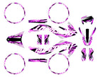 Kit pegatinas 50cc Shaker - Compatible con Aprilia SX/RX 2006-2017 con diseño violeta y motivos dinámicos.