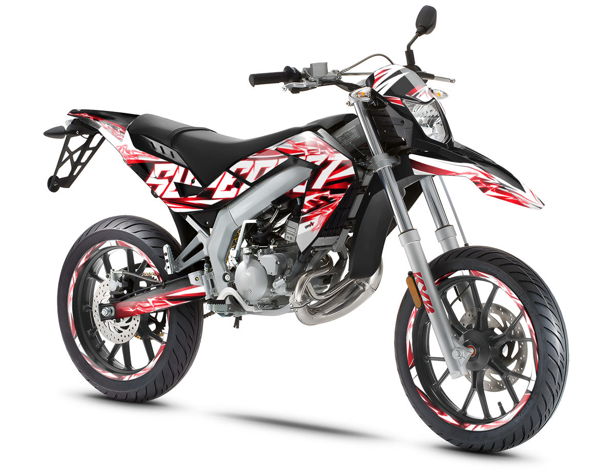 Kit pegatinas 50cc Shaker - Compatible con Aprilia SX/RX 2006-2017 para moto deportiva, diseño dinámico y colorido.