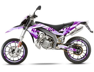 Kit déco 50cc Superlight - Compatible avec Aprilia SX/RX 2006-2017 sur moto avec design élégant et minimaliste.