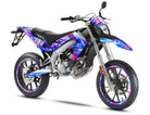 50cc Graphics kit Ultravector - Compatible with Aprilia SX/RX 2006-2017 on colorful supermoto bike