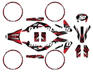 Kit déco Aprilia 50 SX 2006-2017 Vision | autocollants moto | personnalisation 50cc | armysctv