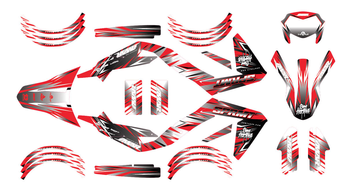 Kit déco 50cc X-Fast - Compatible avec Aprilia SX/RX 2006-2017