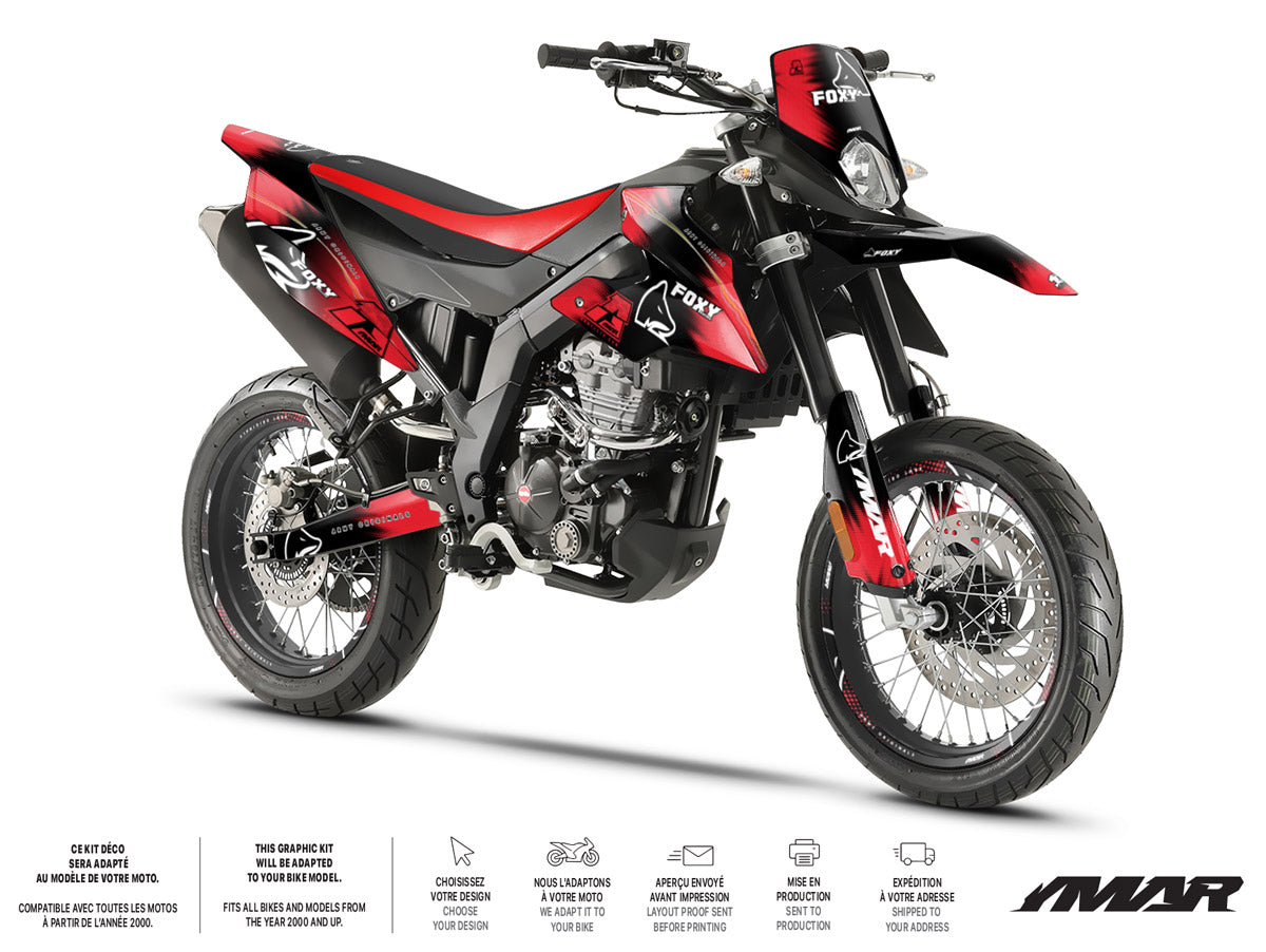 Kit déco moto 125cc Foxy - Compatible avec Aprilia SX/RX 2018-2023