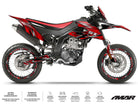 125cc motorcycle graphics kit Cutvector - Compatible with Aprilia SX/RX 2018-2023 on a sports motorcycle.