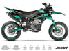 Kit déco moto 125cc Magix - Compatible avec Aprilia SX/RX 2018-2023 sur une moto supermotard moderne.