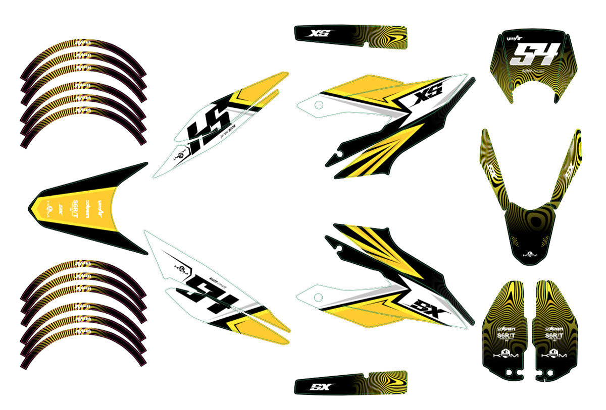 Graphic decals Aprilia SX 125cc Orion (2018-2023) - Cosmic and