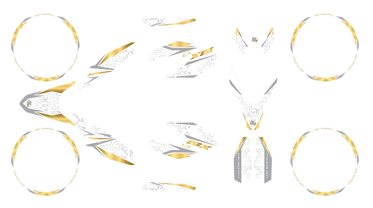 Kit déco moto 125cc Sakti Prem - Compatible avec Aprilia SX/RX 2018-2023 design, featuring stylish graphics and premium vinyl.