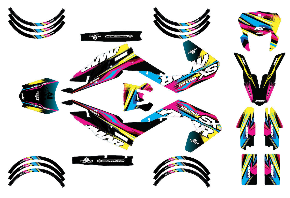 Dekor kit Aprilia SX 50cc Army CMYK