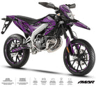 Kit pegatinas moto 50cc Cutvector - Compatible con Aprilia SX/RX 2018-2025 en moto con diseño moderno y gráfico.