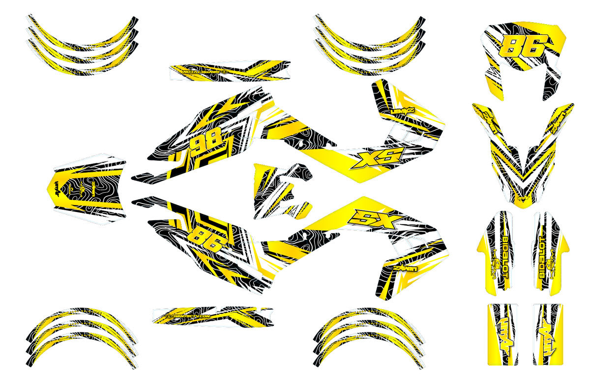 Dekor kit Motorrad 50cc Dorado - Kompatibel mit Aprilia SX/RX 2018-2025