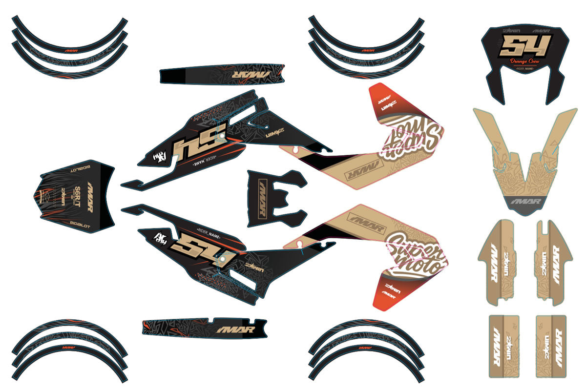 Dekor kit Motorrad 50cc Fatality - Kompatibel mit Aprilia SX/RX 2018-2025