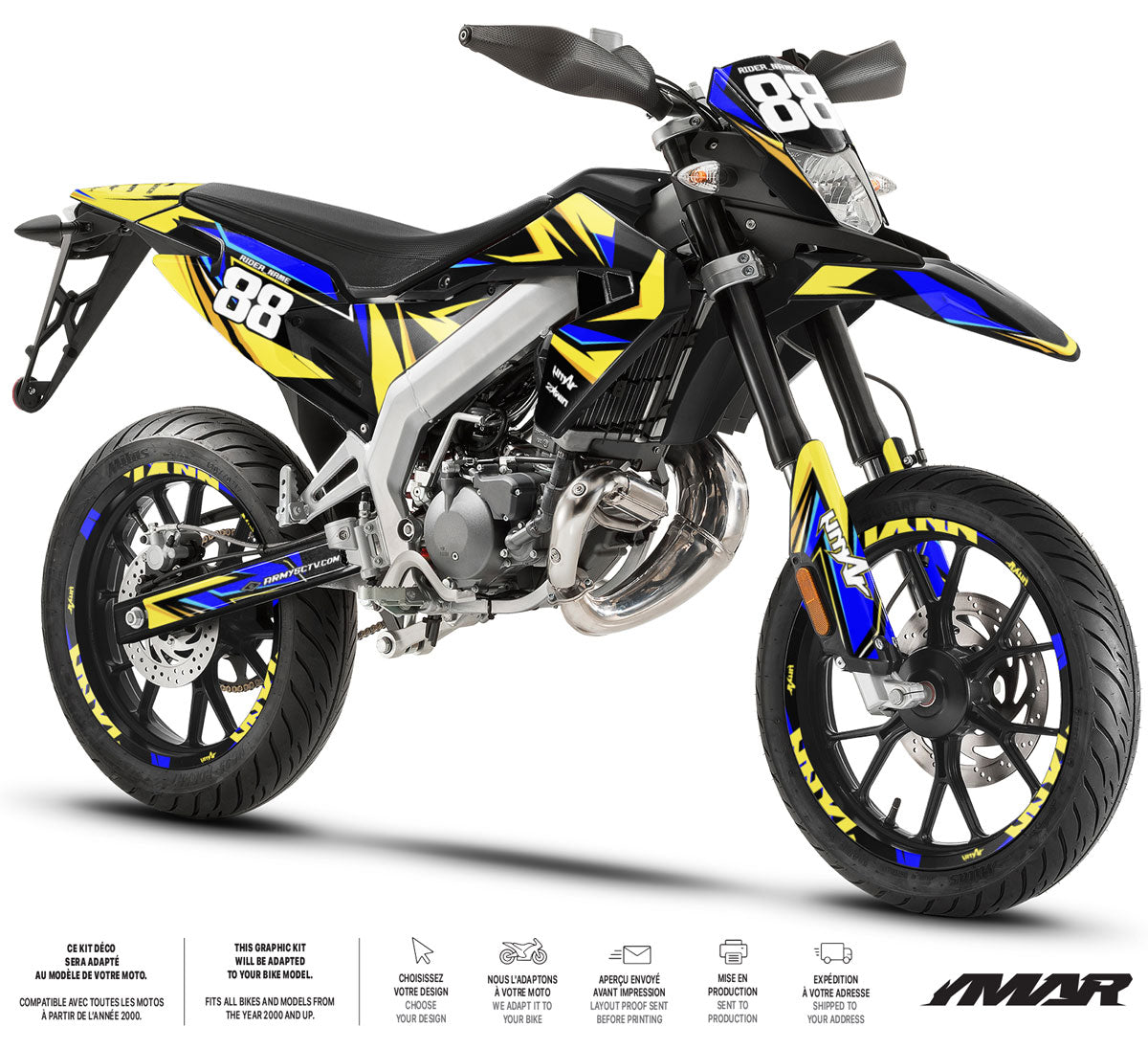 Dekor kit Motorrad 50cc Finder - Kompatibel mit Aprilia SX/RX 2018-2025