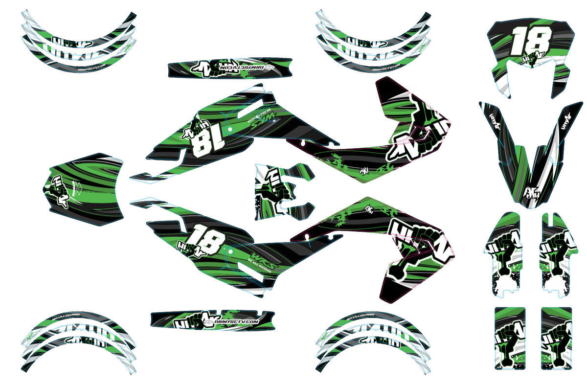 Dekor kit Aprilia SX 50cc 2018-2025 Army Freedom
